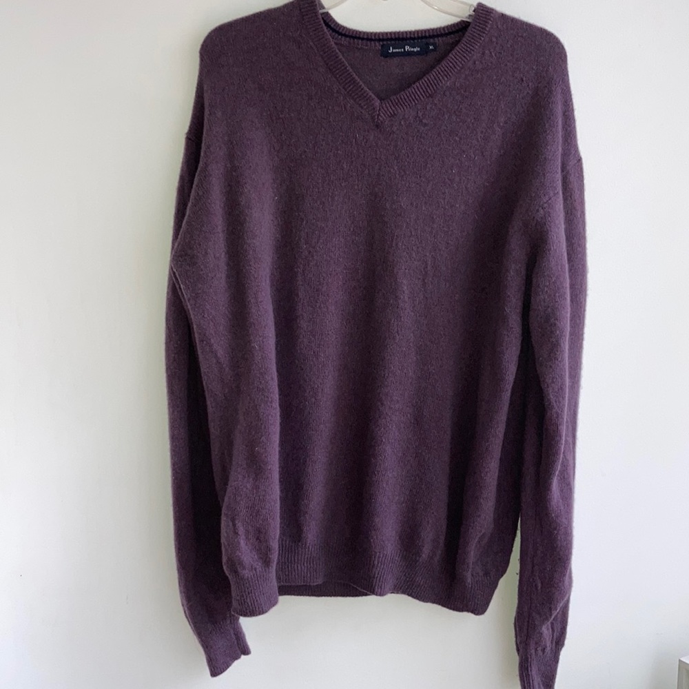 James Pringle VNeck Wool Sweater XLarge